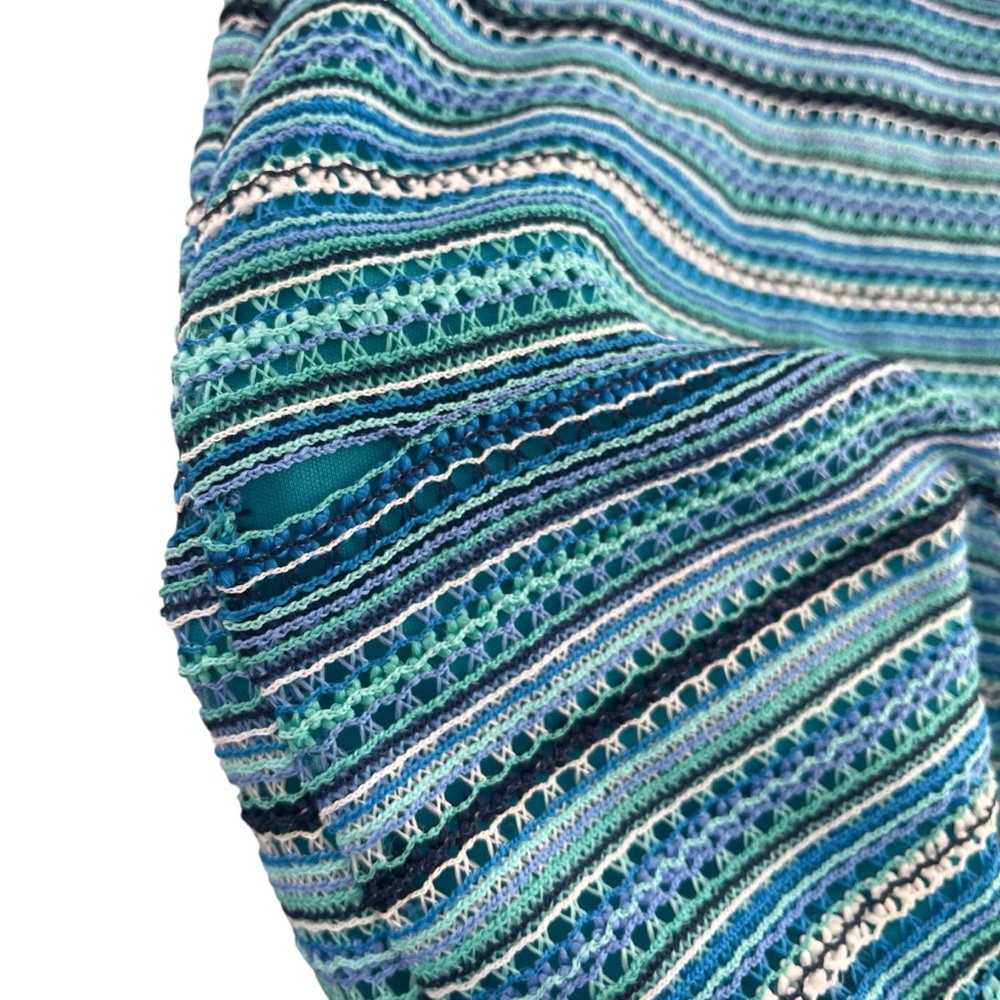 Vintage Y2K No Boundaries blue stripe knit maxi tank dress Junior's M - Picture 11 of 15